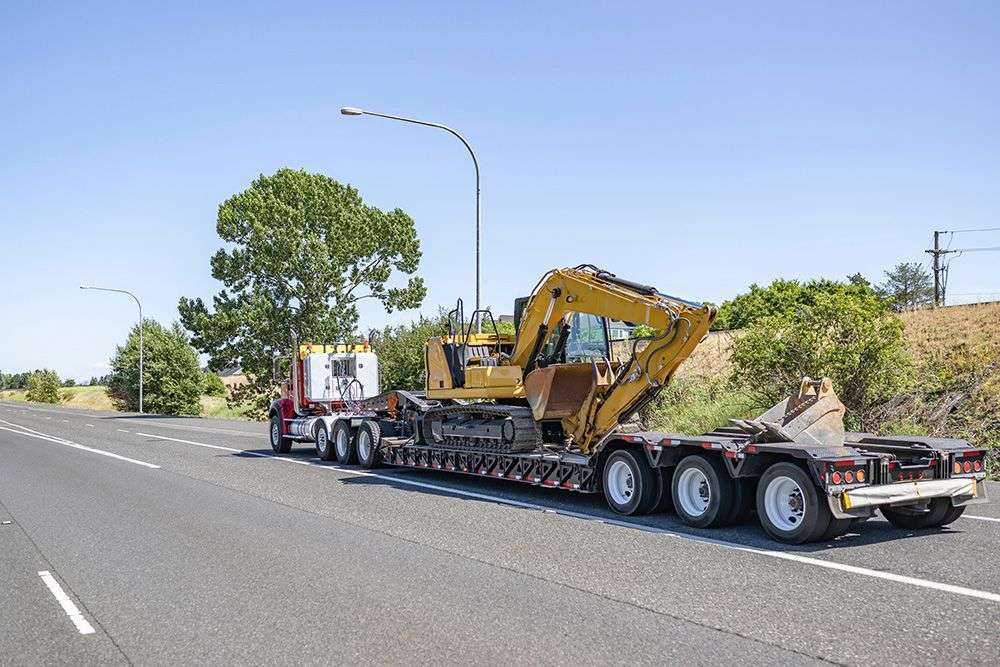 Heavy equipment transport to job site
